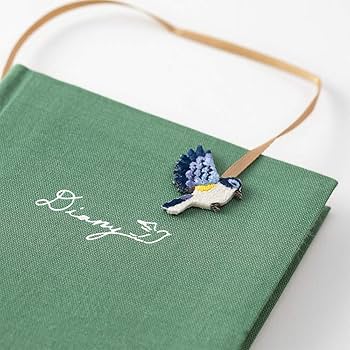Amazon.co.jp: ミドリ 日記 刺繍しおり付 トリ柄 12888006